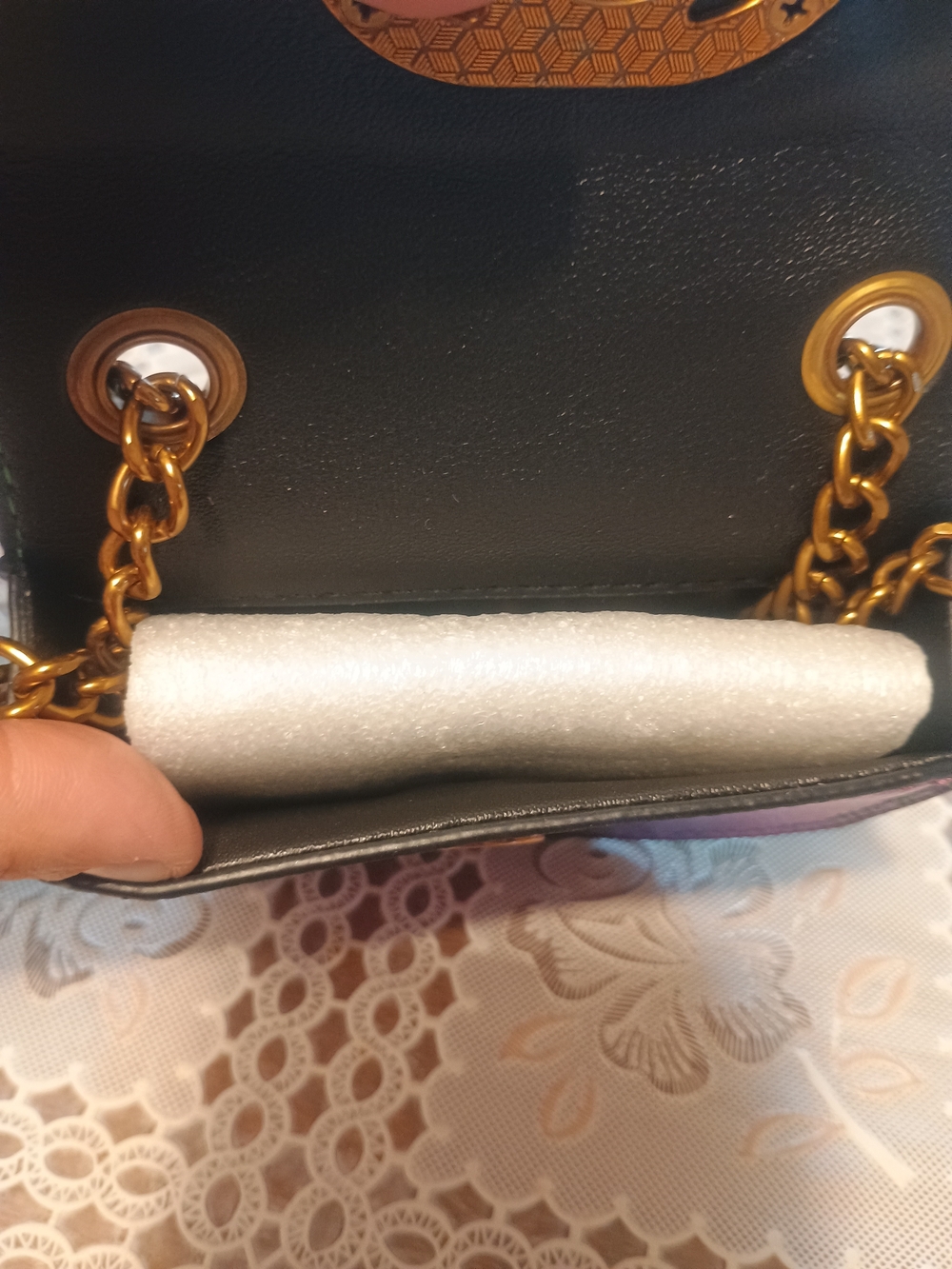 Kurt Geiger green and purple mini bag - Picture 11 of 12